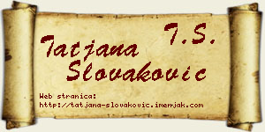 Tatjana Slovaković vizit kartica